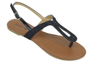 New Starbay Women's Fashion black flat thong Sandals #2227 US size 6 - Picture 1 of 1