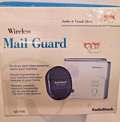 RadioShack Wireless Mail Guard Alert Mailbox Protector 63-1110 Audio Visual NEW - Image 1 of 4