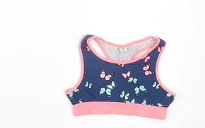 TU Girls Blue Polyester blend Cropped Tank Size 7 Years - Picture 1 of 12