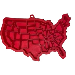 Rote Silikon Eiswürfelform USA Form 🇺🇸 - Bild 1 von 4