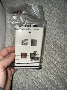 Lot Of 10 WP-2104-wh Wall Plate 4 Port - Picture 1 of 2