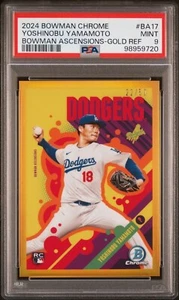 2024 Bowman Chrome Ascensions Gold Refractor Yoshinobu Yamamoto /50 RC PSA 9 - Picture 1 of 1