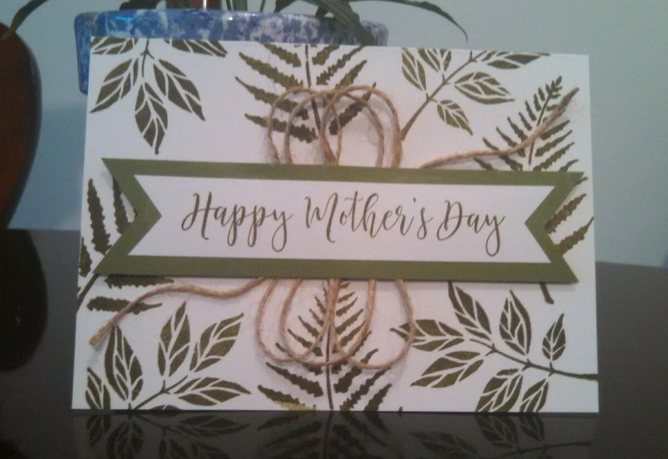 Tarjeta hecha a mano del día de la madre, cumpleaños, gracias, pensando en ti felicitaciones Foto 1 de 4