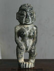 9.2" Old Chinese Hongshan Culture Jade Stone Carved Stand Big Boobs Woman Statue