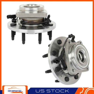 Set (2) 4WD Front Wheel Hub Bearing Assembly For Chevy Silverado 2500 HD 3500 HD Foto 1 de 4