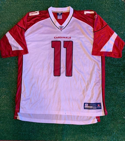 Vintage Reebok NFL On Field Arizona Cardinals Larry Fitzgerald #11 Jersey Sz 2XL Cover