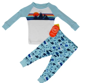 Wonder Nation Infant/ Toddler Pajamas with Travel/Camping Theme 12 Mths. - Imagen 1 de 4