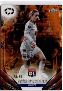 Eugenie Le Sommer 2023-24 Topps Chrome Women's Inferno Refractor #28 Lyon #28/75 - Picture 1 of 2