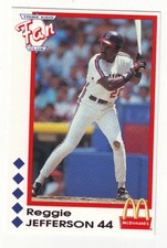 1992 McDonald's Cleveland Indians Tribe Kids Fan Club Reggie Jefferson NNO
