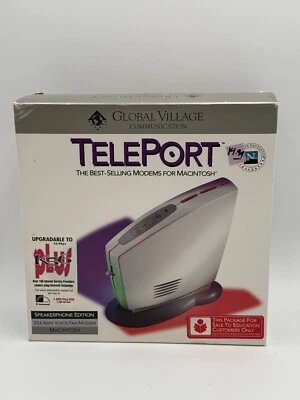Global Village TELEPORT Speakerphone Edition 33.6 Kbps Modem Macintosh In Box - Image 1 of 3