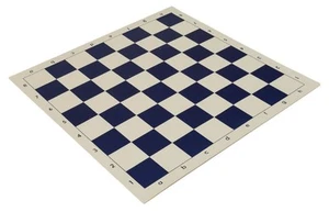 Tablero de ajedrez de vinilo de 20"" - cumple con los estándares del torneo - azul marino - cuadrados de 2,25 pulgadas - Imagen 1 de 1