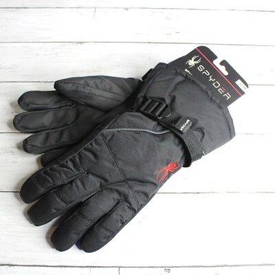Guantes de esquí de snowboard Spyder para hombre talla S M negro araña invierno nieve aislados Foto 1 de 4