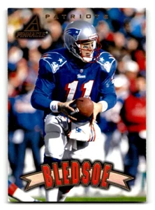 1997 Pinnacle Drew Bledsoe 5 of 24 Patriots Jumbo Football Card - Picture 1 of 2