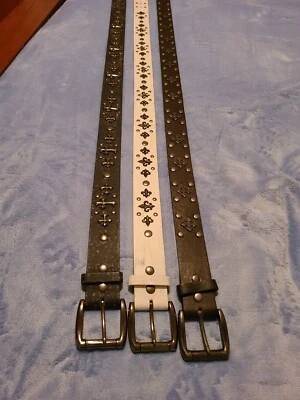 Мужские кожаные ремни с пряжкой новые без ценников размер 36 - Изображение 1 из 4