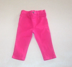 Pantalones de mezclilla para niña Garannimals rosa oscuro piernas ajustadas 12 meses - Imagen 1 de 2