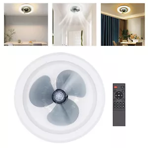 LED Ceiling Fan Light with Remote Dimmable For Living Room Bedroom Ceiling Lamp - Picture 1 of 17