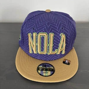 New Orleans Youth Pelicans Snapback Hat x New Era 9FIFTY City Edition Cap Purple - Picture 1 of 6