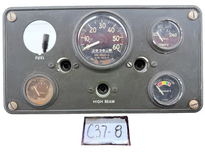Panel de instrumentos original Jeep Willys Kaiser M38 calibre velocímetro grupo C37-8 Foto 1 de 4