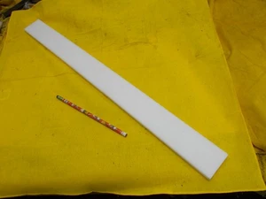 WHITE DELRIN BAR machinable plastic flat sheet stock 1/2" x 2" x 24" LONG - Picture 1 of 1