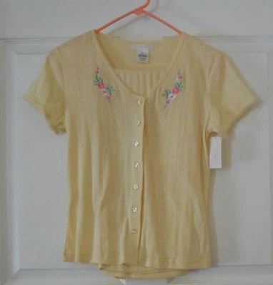 Conjunto de pijama rosa para mujer Kmart amarillo manga corta pantalón largo talla pequeña Foto 1 de 4