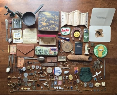 Large Junk Drawer Lot Of Vintage To Now Rare Items Rings, Coins, Cuff Links,  - Image 1 of 4