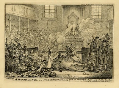 Antigua impresión maestra-SÁTIRA-ELECCIONES DE WESTMINSTER-JAMES PAULL-LOSE-Gillray-1807 Foto 1 de 4