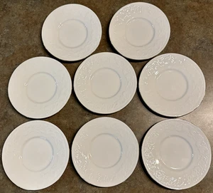 8 Farberware Calais Saucer Plates 6-3/8"  #4173 Pattern w/ 22k Gold Edging EUC! - Picture 1 of 7