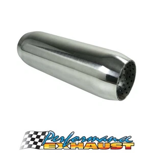 VIPER Hotdog Stainless 3" - 12" Long x 4" ROUND - Perforated 304SS - Brushed - Picture 1 of 3