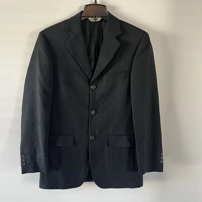 PRONTO UOMO Black 100% Worsted  Wool Sport Coat Blazer Suit Jacket  SZ - Image 1 of 4