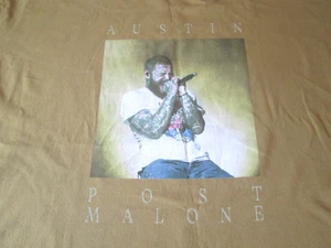 Austin Post Malone 2023 Tour Konzert T-Shirt XL braun senf doppelseitig - Bild 1 von 5