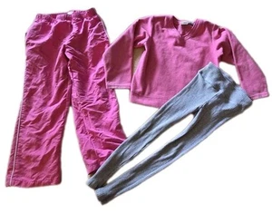 3 pcs Girls Size 6 Fall Winter Lot 1 Sweatshirt 1 Pair Pants 1 Footless Tights - Picture 1 of 22