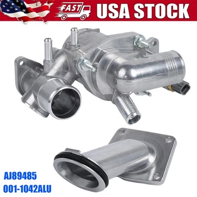 For Jaguar S-Type XJ8 XJR 4.2L 2003-2005 Aluminum Thermostat Housing AJ89485 New Foto 1 de 4