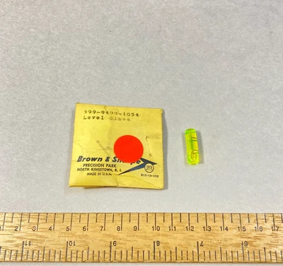 Brown & Sharpe Glass Spirit Level Bubble Replacement #599-9400-1054 USA - Image 1 of 4