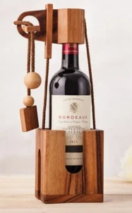 Flaschenpuzzle, originelle Geschenkverpackung für Flaschen, Edelholz, unbenutzt  - Bild 1 von 7