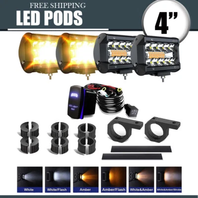 4-дюймовые светодиодные кубические подушки светодиодные ходовые огни противотуманные фары для внедорожников квадроциклов вездеходов - Изображение 1 из 4