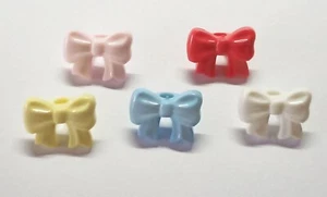 HolmeCraft™ Pack of 12 baby bow buttons PYO colour 11mm wide - Picture 1 of 6