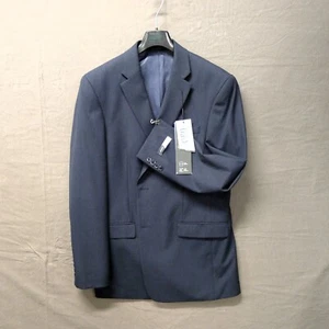Van Heusen Size 42 Long Cool Flex Slim Fit Sport Coat Blazer Navy Blue NWT - Picture 1 of 18