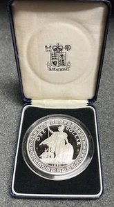 1988 5 oz Britannia Silver .999 One Dollar Bullion Coin GEM PROOF United Kingdom - Picture 1 of 4
