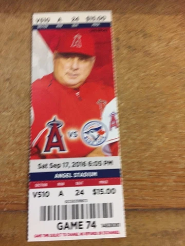 2016 LOS ANGELES ANGELS VS BLUE JAYS TICKET STUB 9/17 ALBERT PUJOLS HR #590 Cover