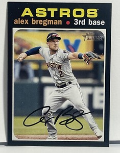 2020 Topps Heritage ALEX BREGMAN #453 Action Variation SP Astros Free Shipping