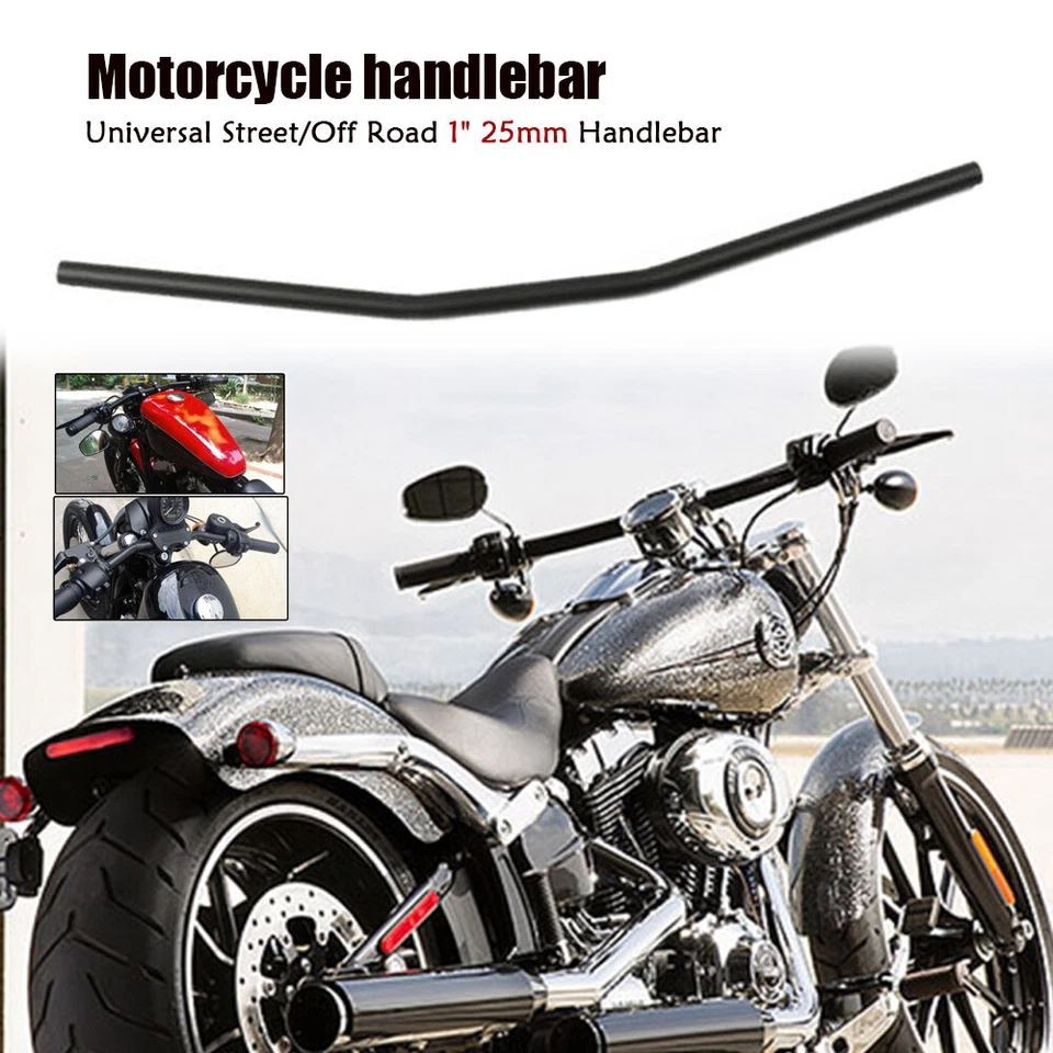 Drag Handlebar 1" Z Bar For Harley Davidson Sportster XL883 XL1200 Softail Dyna - Image 1 of 4