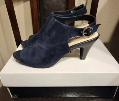 Alfani Womens Jalenne Suede Peep Toe Casual Ankle - Sz 9.5M - Image 1 of 4