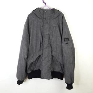 Schott Jacket Mens 3XL XXXL Grey Hooded Lined Adult Full Zip Army Type Coat - Picture 1 of 15