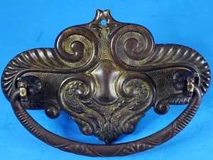 Drawer Pull Drop Bail Cabinet Hardware 3" Posts Stamped Solid Brass Vintage - Bild 1 von 5
