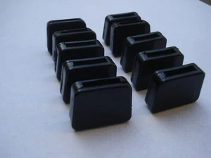 Lot of 10 wrap tips for flat iron 20x5mm black skate chair type IKEA - Picture 1 of 4