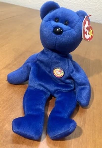 ✅TY Plush ~ Clubby Bear ~ 1st Beanie Baby Official Club Bear ~ Retired 1998 - Picture 1 of 7
