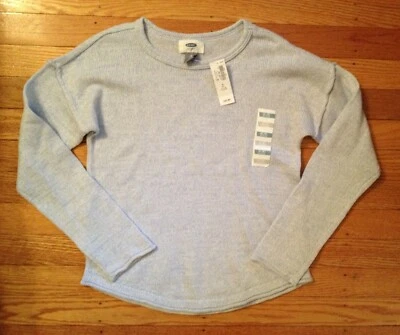 NWT Girl's Old Navy Light Blue Long Sleeve Sweater - Size M 8 - Image 1 of 4
