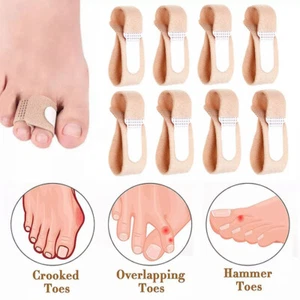 2/10x Toe Bandage Straightener Splint Separator Broken Hammer Toe Wrap Cushione - Picture 1 of 21