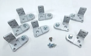 Lote de piezas: pivotes de puertas de vidrio de aluminio, parte inferior izquierda y derecha, conjunto de 8 cerrajeros - Imagen 1 de 11