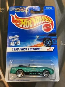 HOT WHEELS Jaguar XK8 VINTAGE 1998 1st First Edition Case Set CARD VHTF Lot D - Picture 1 of 2